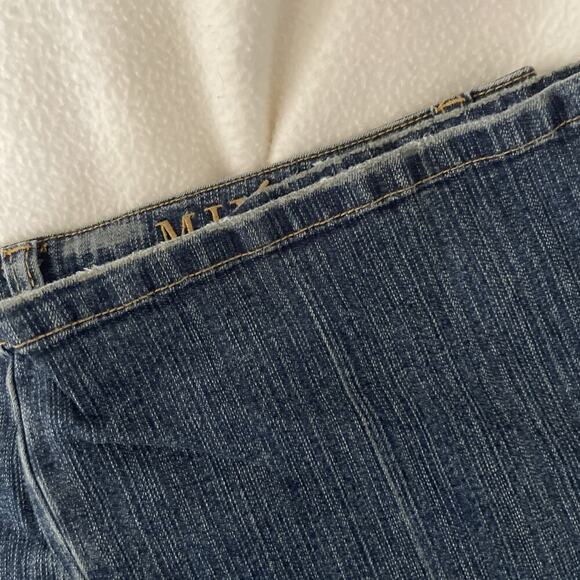 Mixit Women's Flare Jeans Blue Floral Embellished Stretch Mid Rise Size 8 - Picture 10 of 10